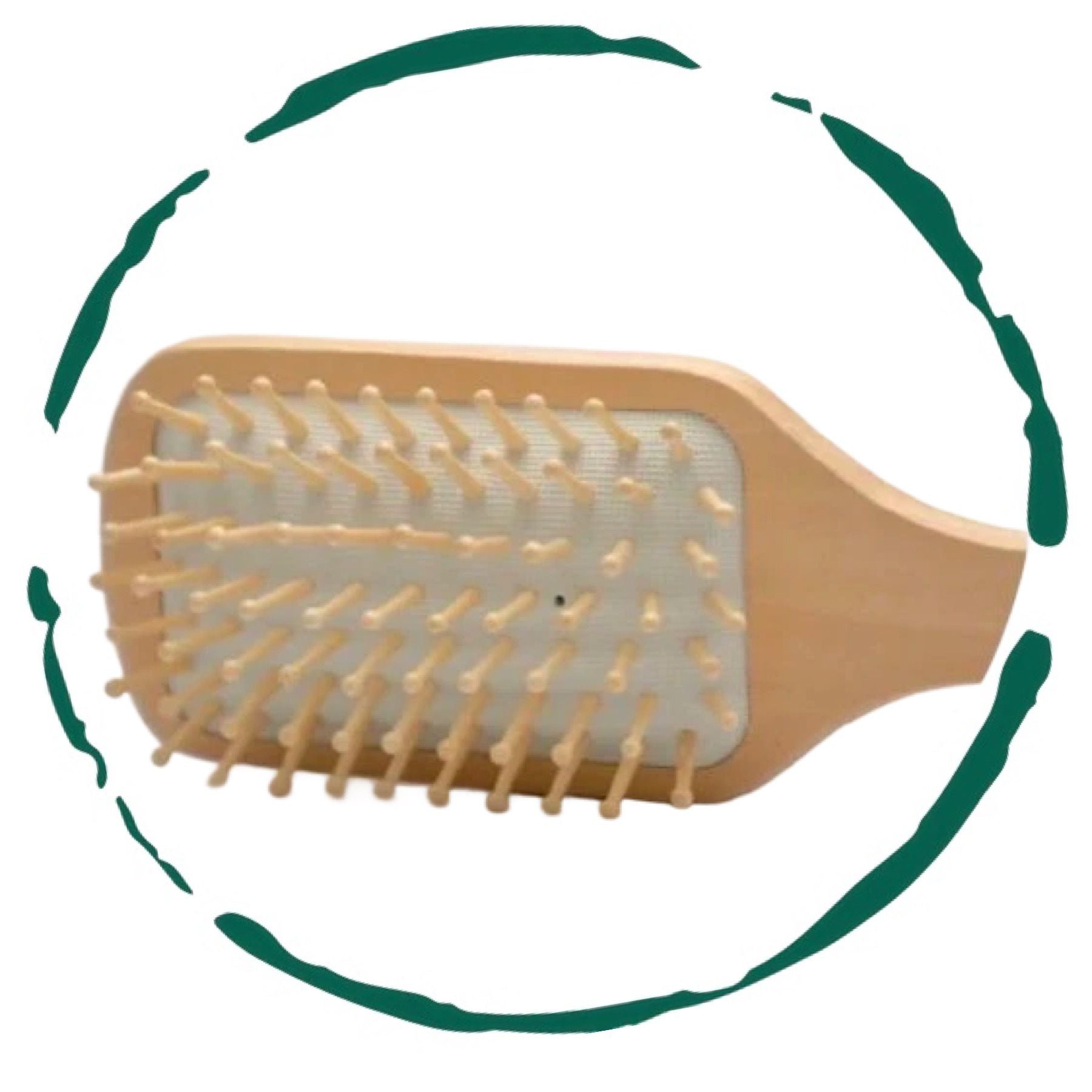 cepillo desenredante de madera