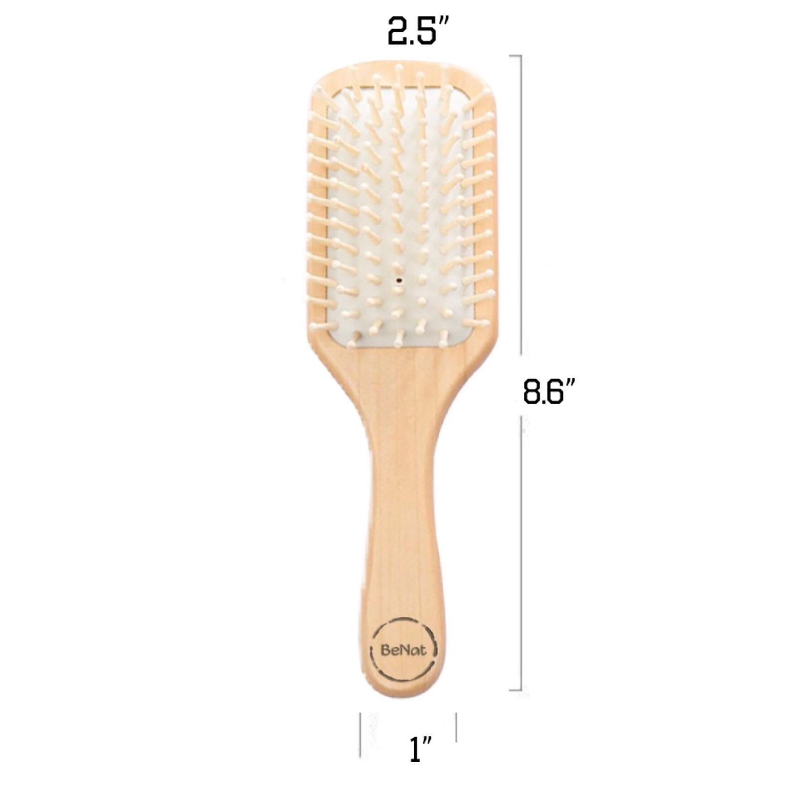 cepillo desenredante de madera